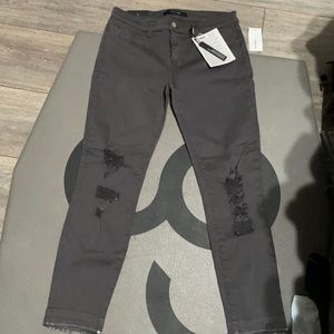 NWT J Brand cropped jeans in demented grey.
